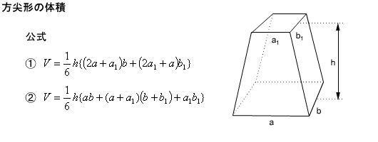 方尖形の公式